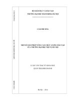 Một số giải pháp nâng cao chât lượng đào tạo tại trường đại học nội vụ hà nội 