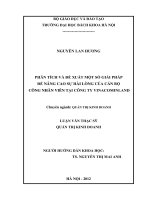 Phân tích và đề xuất một số giải pháp để nâng cao sự hài lòng của cán bộ công nhân viên tại công ty VINACOMINLAND 