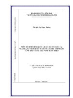 Phân tích mô hình quản lý rủi ro tín dụng tại ngân hàng TMCP quốc tế việt nam (VIB) chi nhánh vũng tàu và các giải pháp hoàn thiện 
