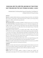 CHẨN ĐOÁN, ĐIỀU TRỊ & DIỄN TIẾN LÂM SÀNG SUY TIM CÓ PHÂN SUẤT TỐNG MÁU BẢO TỒN TẠI BV TIM MẠCH AN GIANG 4-10/2013