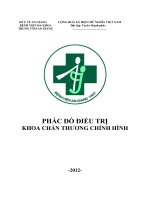 phác đồ điều trị khoa chấn thương chỉnh hình