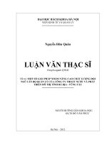 Một số giải pháp nhằm nâng cao chất lượng đội ngũ CBQL của công ty TNHH một thành viên thoát nước và phát triển đô thị tỉnh bà rịa – vũng tàu 