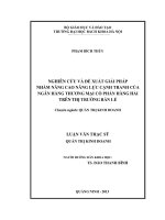 Nghiên cứu và đề xuất giải pháp nhằm nâng cao năng lực cạnh tranh của ngân hàng thương mại cổ phần hàng hải trên thị trường bán lẻ  