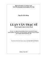 Một số giải pháp nâng cao chất lượng hoạt động tín dụng tại ngân hàng thương mại cổ phẩn quân đội chi nhánh việt trì 