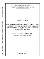 Một số giải pháp nhằm hoàn thiện công tác quản trị nguồn nhân lực tại công ty cổ phần xây dựng số 1(VINACONEX1) giai đoạn 2012 2017 