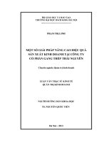 Một số giải pháp nâng cao hiệu quả sản xuất kinh doanh tại công ty cổ phần gang thép thái nguyên 