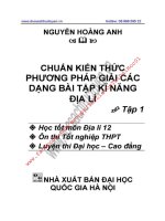 Phương pháp GIẢI các DẠNG bài tập địa lí tập 1