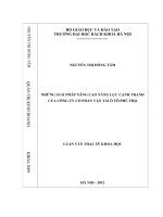 Những giải pháp nâng cao năng lực cạnh tranh tại công ty cổ phần vận tải ô tô phú thọ  