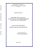 Hoàn thiện công tác quản lý các dự án đầu tư tại xí nghiệp liên doanh dầu khí việt   nga vietsopetro 