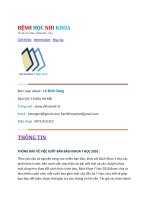 BỆNH HỌC NHI KHOA