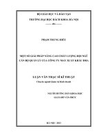 Một số giải pháp nâng cao chất lượng đội ngũ cán bộ quản lý của công ty may xuất khẩu DHA 