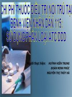 Chi Phí Thuốc Điều Trị Nội Trú Tại Bệnh Viện Nhân Dân 115 Sử Dụng Phân Loại