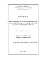 Một số giải pháp nâng cao chất lượng và tín dụng cho vay đối với doanh nghiệp vừa và nhỏ của ngân hàng TMCP sài gòn   hà nội, chi nhánh hà nội  