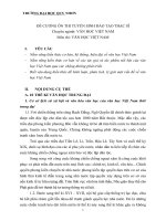 Đề cương ôn thi tuyển sinh đào tạo thạc sĩ ngành văn học việt nam