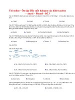 Thi online   ôn tập dẫn xuất halogen của hiđrocacbon – ancol – phenol   đề 3 