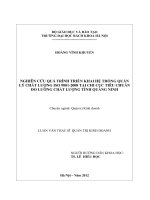 Nghiên cứu quá trình triển khai hệ thống quản lý chất lượng ISO 9001   2008 tại chi cục tiêu chuẩn đo lường chất lượng tỉnh quảng ninh 