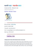 HUYẾT HỌC TRUYỀN MÁU