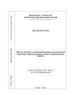 Phân tích, thiết kế và xây dựng hệ thống thông tin quản lý quan hệ khách hàng  nghiên cứu áp dụng tại công ty cổ phần phần mềm EFFECT 