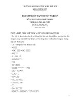 Đề cương ôn tập thi tốt nghiệp môn thực hành nghề nghiệp tiếng hàn