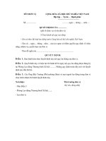 Mẫu Quyết định ban hành nội quy lao động