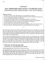 C26 giáo trình kế toán quy trình hợp nhất bảng cân đối kế toán