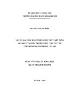 Một số giải pháp hoàn thiện công tác tuyển dụng nhân lực tại siêu thị điện máy – nội thất HC 348 giải phóng – hà nội 