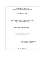 Hoàn thiện công tác quản lý các dự án tại Công ty Phục Hưng