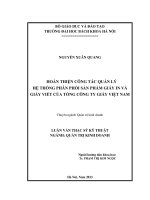 Hoàn thiện công tác quản lý hệ thống phân phối sản phẩm giấy in và giấy viết của Tổng công ty Giấy Việt Nam