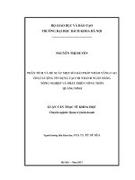 Phân tích và đề xuất một số giải pháp nhằm nâng cao chất lượng tín dụng tại chi nhánh ngân hàng nông nghiệp và phát triển nông thôn quảng ninh  