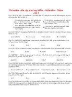 28 thi online   ôn tập kim loại kiềm – kiềm thổ – nhôm   đề 2 