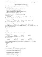 Bài tập trắc nghiệm chương 1 môn toán lớp 12 