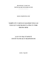 Nghiên cứu và đề xuất giải pháp nâng cao năng lực cạnh tranh của công ty TNHH phương minh 