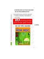 16 phương pháp và kĩ thuật giải nhanh bài tập trắc nghiệm hóa học 