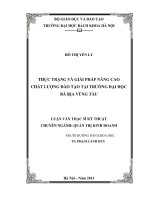 Một số giải pháp nâng cao chất lượng hệ thống switch layer 2 ở viễn thông hà nội 