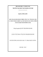 Một số giải pháp hoàn thiện công tác tín dụng cho vay đối với hộ nghèo tại chi nhánh ngân hàng chính sách xã hội thành phố hà nội  