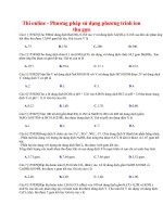 20 thi online   phương pháp sử dụng phương trình ion thu gọn 