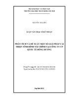 Phân tích và đề xuất một số giải pháp cải thiện tình hình tài chính tại công ty CP quốc tế đông dương  