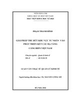 Giải pháp thu hút khu vực tư nhân vào phát triển kết cấu hạ tầng cảng biển việt nam 
