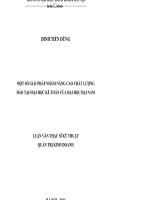 Một số giải pháp nhằm nâng cao chất lượng đào tạo đại học kế toán của trường đại học đại nam 