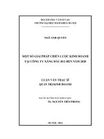 Một số giải pháp chiến lược kinh doanh tại công ty xăng dầu b12 đến năm 2020 