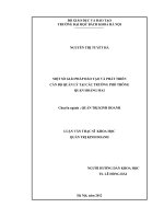 Một số giải pháp đào tạo và phát triển cán bộ quản lý tại các trường phổ thông quận hoàng mai   