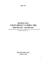 CHẨN ĐOÁN VÀ ĐIỀU TRỊ BỆNH NỘI TIẾT - CHUYỂN HÓA