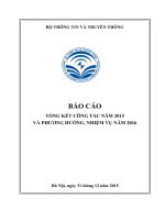 Báo cáo tổng kết năm 2015 phương hướng hoạt động năm 2016 Bộ thông tin truyền thông
