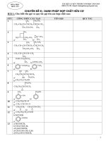 CHuyên đề danh pháp của hợp chất hữu cơ hóa 11 -12