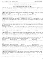 TUYỂN tập đề hóa hữu cơ 11 TRONG THI đại học 