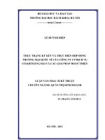 Thực trạng ký kết và thực hiện hợp đồng thương mại quốc tế của công ty cổ phần dịch vụ cơ khí hàng hải và các giải pháp hoàn thiện 