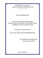 Một số giải pháp nhằm hoàn thiện công tác quản lý vốn đầu tư xây dựng cơ bản tại kho bạc nhà nước quảng ninh 