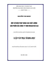 Một số biện pháp nâng cao chất lượng sản phẩm của công ty TNHH magastar ec  