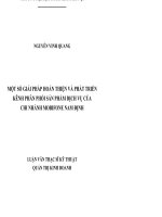 Một số giải pháp hoàn thiện và phát triển kênh phân phối sản phẩm dịch vụ của chi nhánh MOBIFONE nam định  