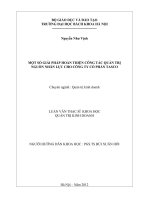 Một số giải pháp hoàn thiện công tác quản trị nguồn nhân lực cho công ty cổ phần tasco 